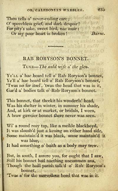 (249) Page 235 - Rab Roryson's bonnet
