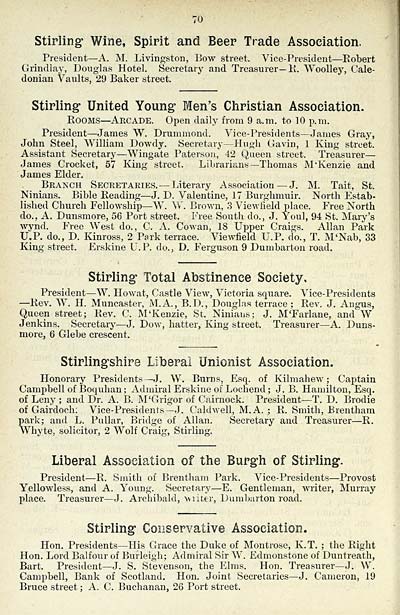 78 Towns Stirling 1887 Wilson s business directory of