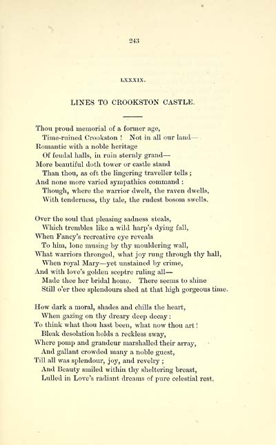 (261) Page 243 - Lines to Crookston castle