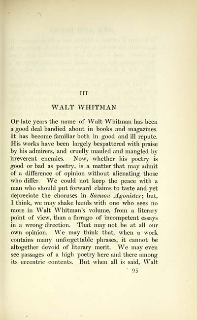 (111) Page 95 - III. Walt Whitman