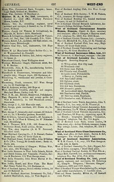 701 Towns Glasgow 1828 1912 Post Office annual Glasgow