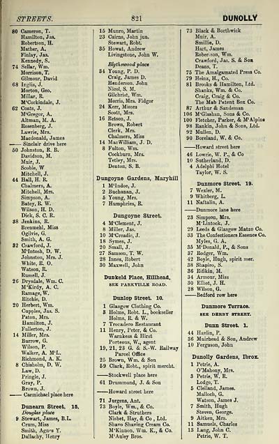 5 Towns Glasgow 18 1912 Post Office Annual Glasgow Directory 1910 1911 Scottish Directories National Library Of Scotland