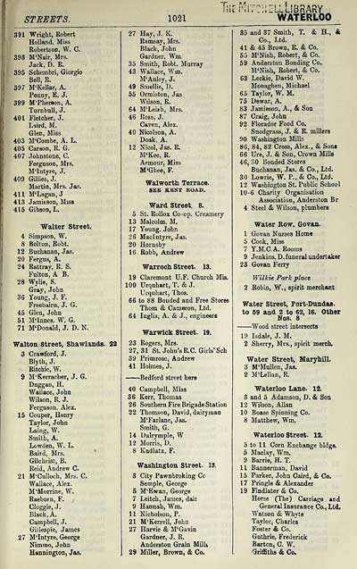 1025 Towns Glasgow 18 1912 Post Office Annual Glasgow Directory 1910 1911 Scottish Directories National Library Of Scotland