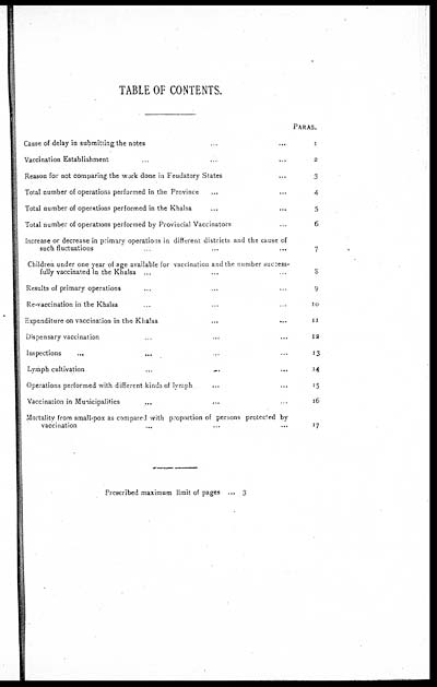 (7) Table of contents - 