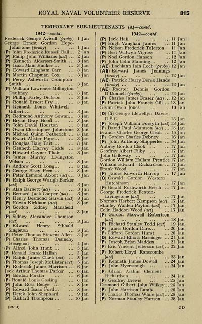 841 Navy lists Bimonthly 1942 June British Military