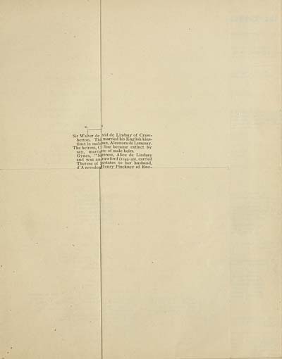 (33) Folded genealogical chart - Scottish Lindsays