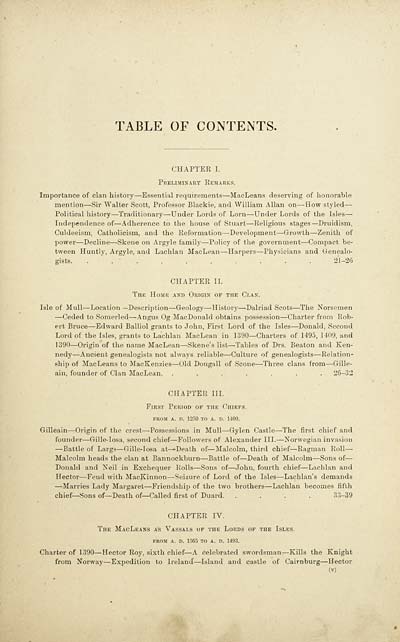 (11) [Page v] - Table of contents