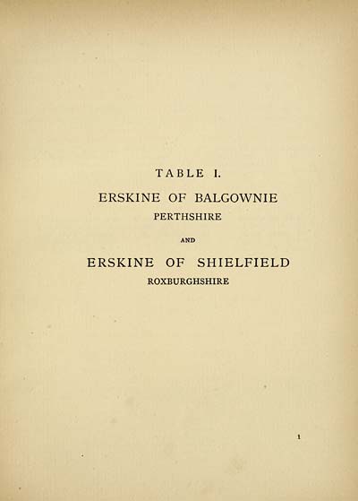 (23) [Page 1] - Table 1. Erskine of Balgownie
