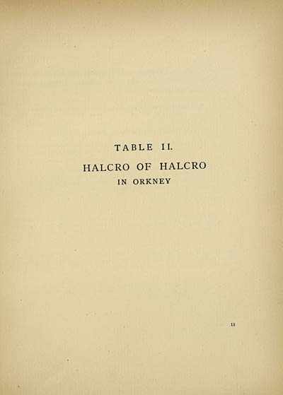 (35) [Page 13] - Table 2. Halcro of Halcro in Orkney