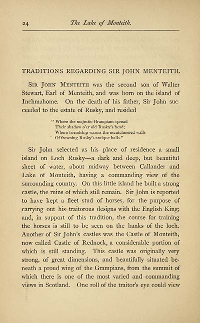 (38) Page 24 - Traditions regarding Sir John Menteith