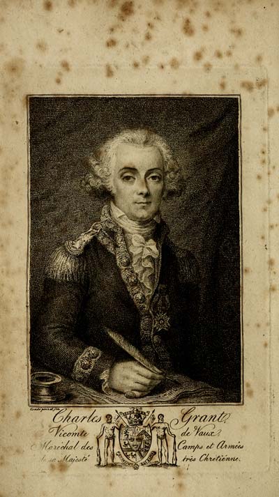 (12) Frontispiece - Charles Grant, Vicomte de Vaux