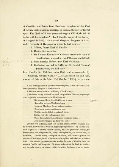 (43) Page 37 - Historical account of the noble family of Kennedy ...