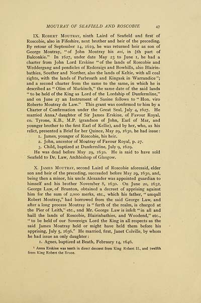 (19) Page 47 - Moutray of Seafield and Roscobie, now of Favour Royal ...