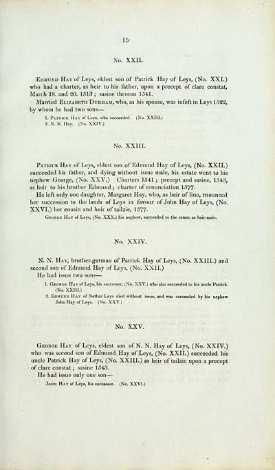 (21) Page 15 - Historical account of the family of Hay of Leys ...