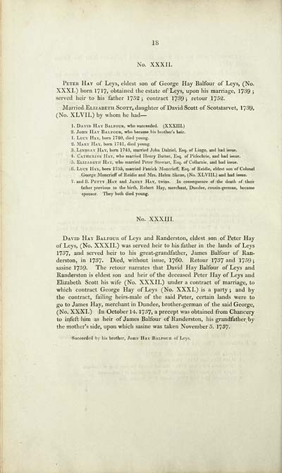 (24) Page 18 - Historical account of the family of Hay of Leys ...