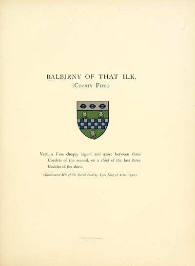 (35) Facing page 8 - Balbirny of that Ilk (County Fife)