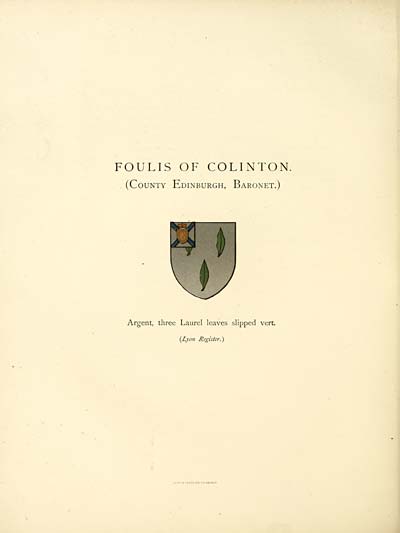 (162) Facing page 97 - Foulis of Colinton (County Edinburgh, Baronet)