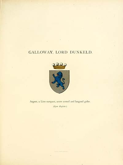 (195) Facing page 122 - Galloway, Lord Dunkeld