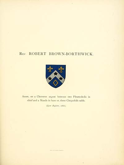 (381) Plate 33. - Rev. Robert Brown-Borthwick