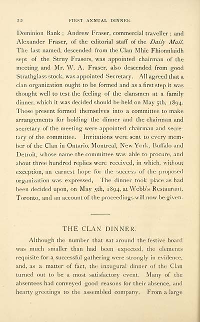 (26) Page 22 - First annual Clan dinner