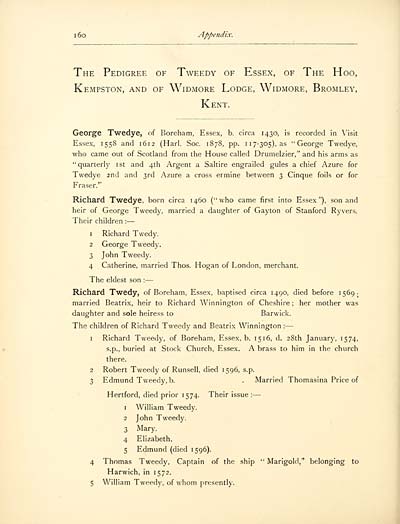 Tweedy Lineage (234) Page 160 - History of the Tweedie, or Tweedy, family - Histories ...