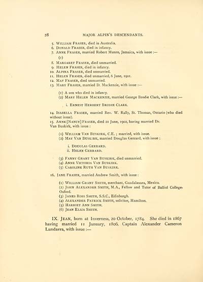 40 Page 28 Major Alpin s ancestors and descendants Histories