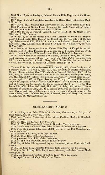 131 Page 127 Notices of the Ellises of England Scotland and