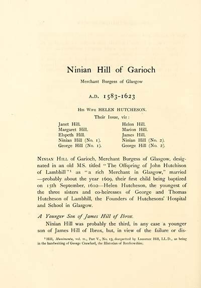 (58) [Page 36] - Ninian Hill of Garioch A.D. 1583-1623