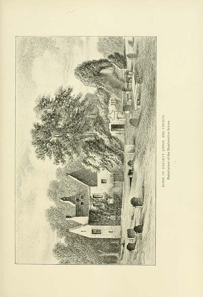 (169) Illustrated plate - Ruins of Dalgety Lodge and Church