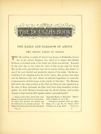 (25) [Page 1] - Memoirs of the Earls of Angus --- Celtic Earls of Angus