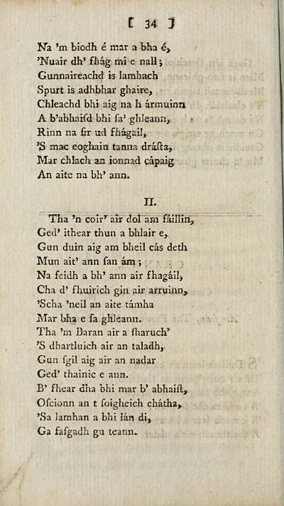 46 Page 34 Books And Other Items Printed In Gaelic From 1631 To 1800 Orain Ghaidhealach Early Gaelic Book Collections National Library Of Scotland