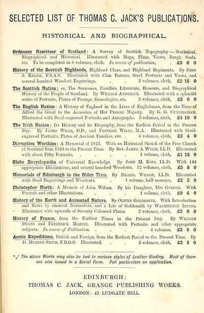 (463) [Page 135] - Selected list of Thomas C. Jack's publications