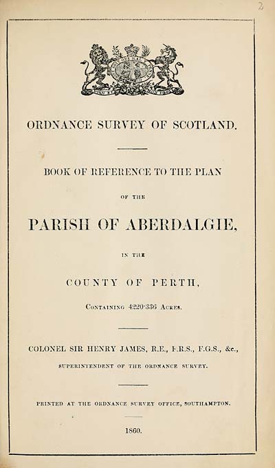 (111) 1860 - Aberdalgie, County of Perth
