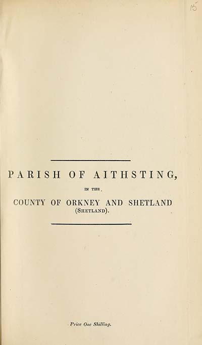 (407) 1880 - Aithsting, County of Orkney and Shetland (Shetland)