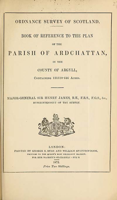 (689) 1872 - Ardchattan, County of Argyll