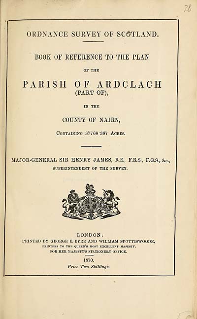 (713) 1870 - Ardclach, County of Nairn