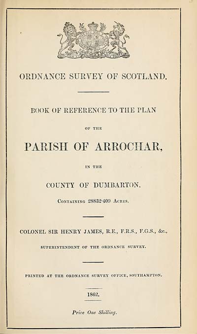 (75) 1862 - Arrochar, County of Dumbarton