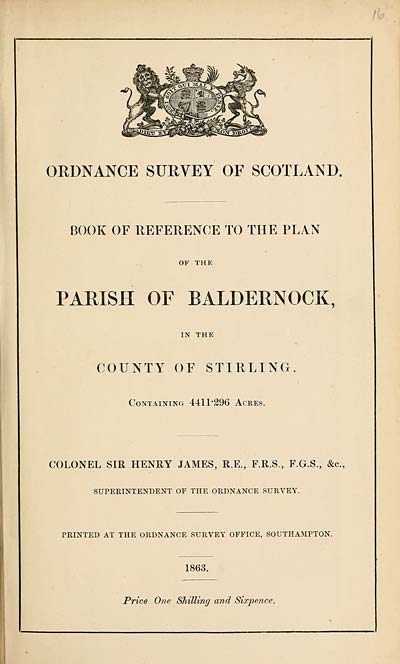 (405) 1863 - Baldernock, County of Stirling