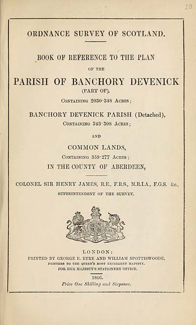 (491) 1866 - Banchory Devenick (part of), etc., County of Aberdeen