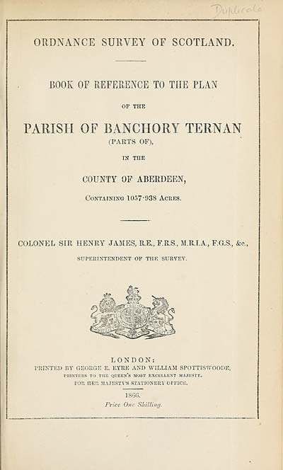 (521) 1866 - Banchory Ternan (parts of), County of Aberdeen