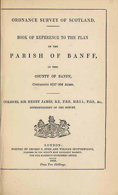 (579) 1868 - Banff, County of Banff