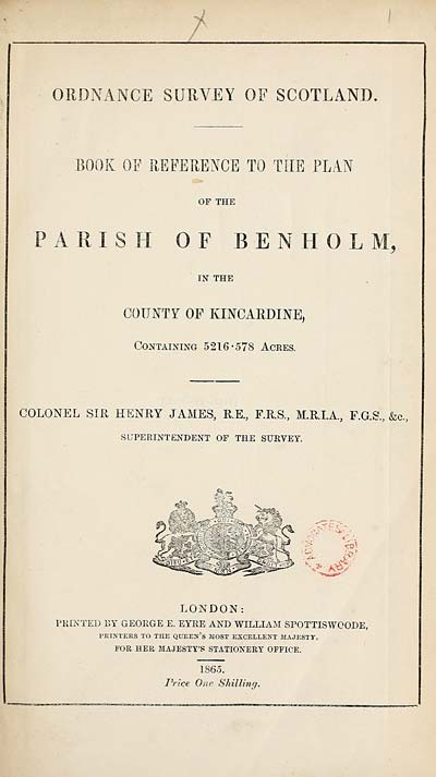 (7) 1863 - Benholm, County of Kincardine