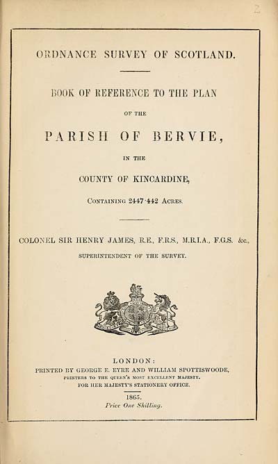 (23) 1865 - Bervie, County of Kincardine