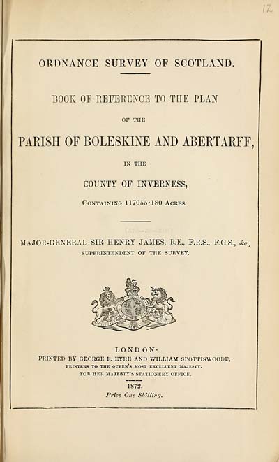 (269) 1872 - Boleskine and Abertarff, County of Inverness