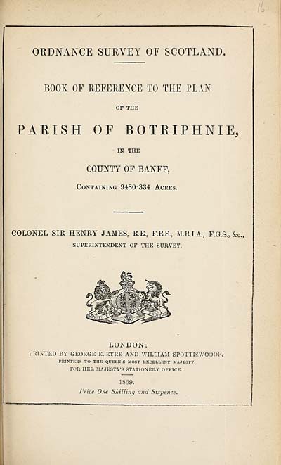 (437) 1869 - Botriphnie, County of Banff