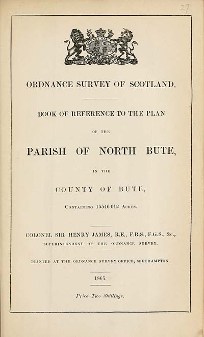 (693) 1865 - North Bute, County of Bute