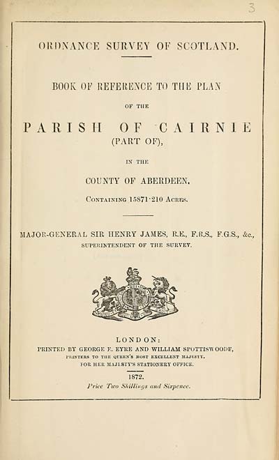 (39) 1872 - Cairnie (part of), County of Aberdeen