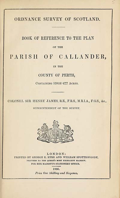 (83) 1866 - Callander, County of Perth