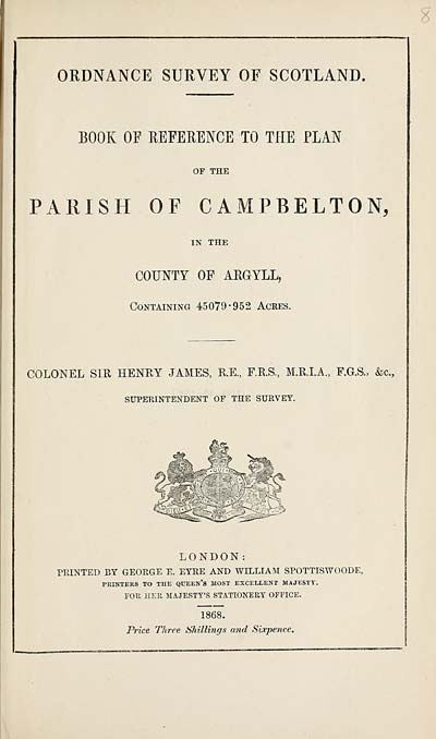 (197) 1868 - Campbelton, County of Argyll
