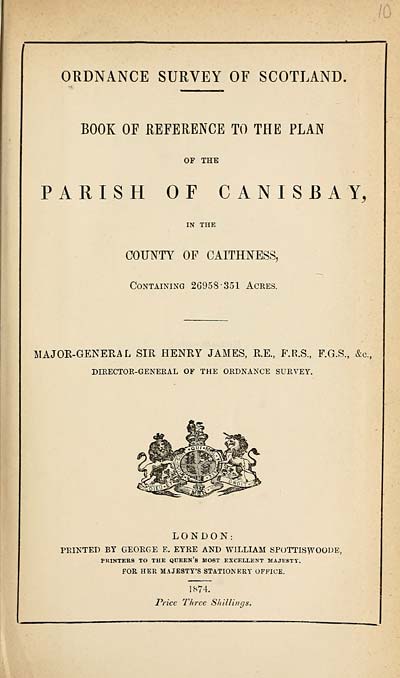 (295) 1874 - Canisbay, County of Caithness